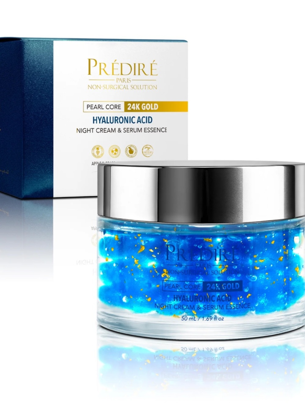 Predire Paris 24K Gold Hyaluronic Acid Night Cream & Serum Essence - Blue